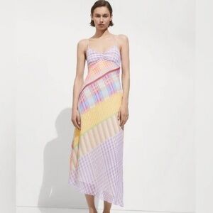 Mango Multicolor Plaid Dress